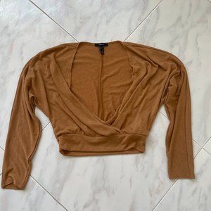 Forever 21 Faux Wrap Crop Top